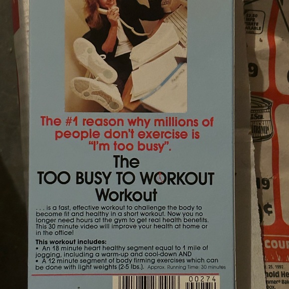 Leslie Sansone’s Walk Aerobics Presents The Too Busy To Workout Workout VHS - Picture 2 of 2
